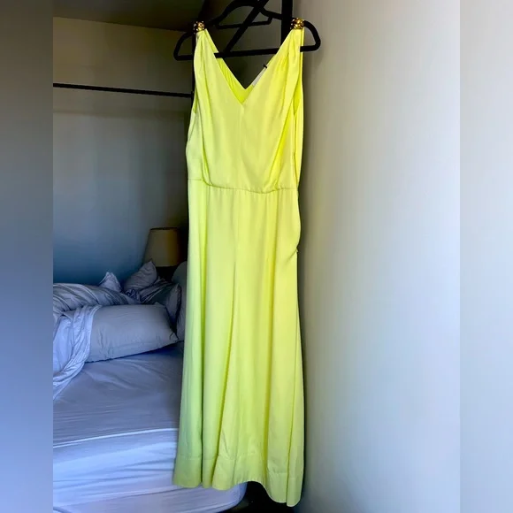 Lanvin Sleeveless B Neck Flare MIDI Dress Gown in Satin. Size 40 Fr. - Picture 8 of 10